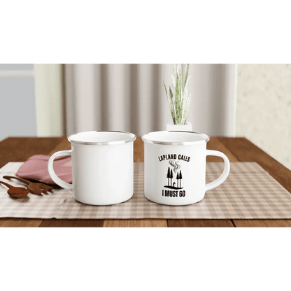 Lapland Calls - I Must Go - Enamel Mug - Rather Be In Finland