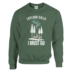 Photo du produit : sweat-shirt au motif « Lapland Calls – I Must Go » de Rather Be in Finland