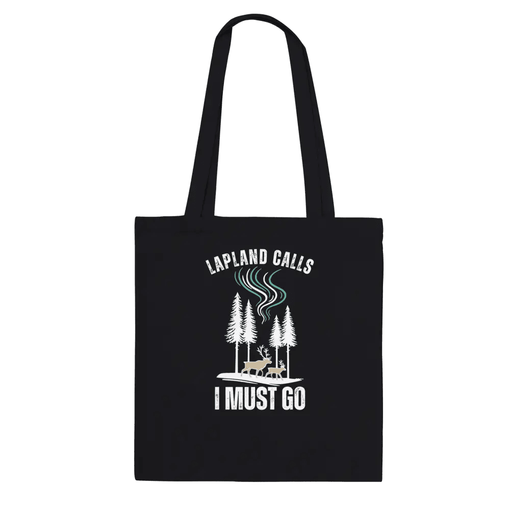 Lapland Calls - Premium Tote Bag Black - Rather Be In Finland