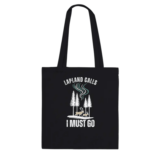 Lapland Calls - Premium Tote Bag Black - Rather Be In Finland