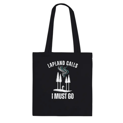 Lapland Calls - Skier Edition - Premium Tote Bag Black - Rather Be In Finland