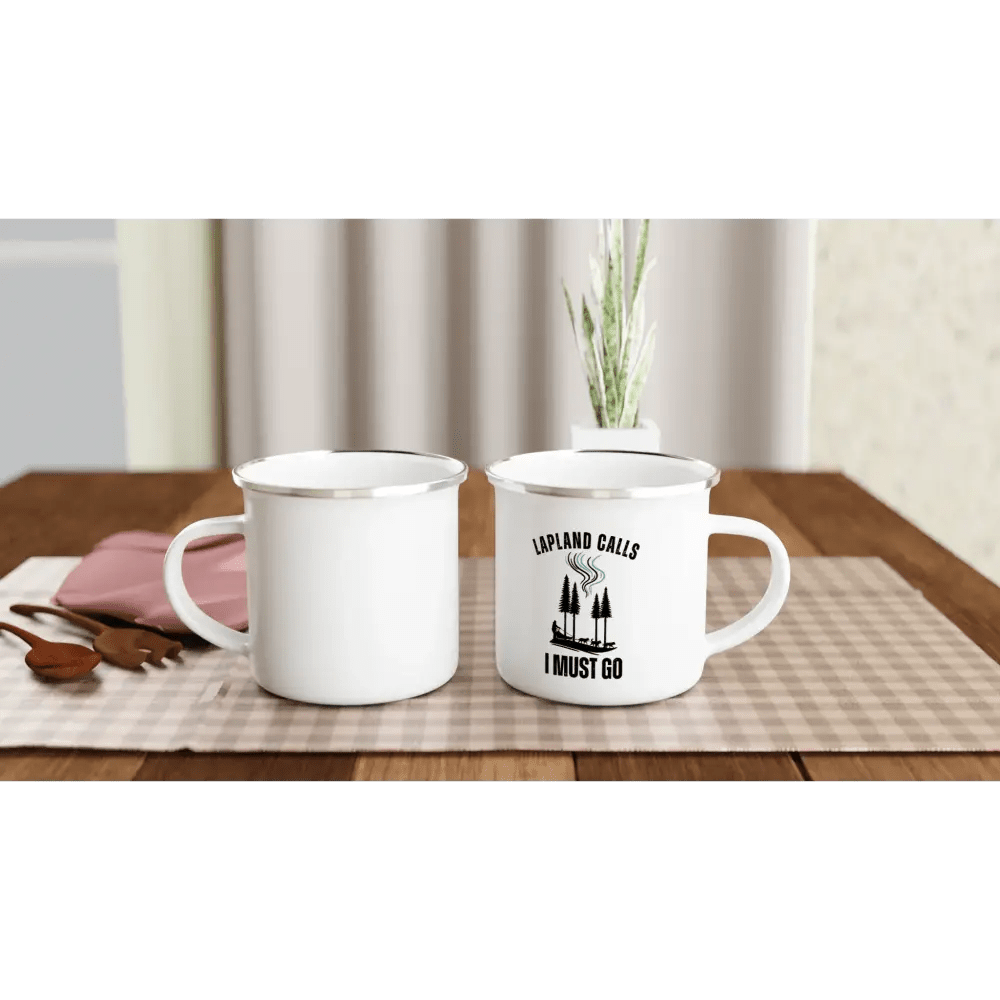 Lapland Calls - Sled Edition - Enamel Mug - Rather Be In Finland