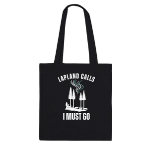 Photo du produit : sac en coton au motif « Lapland Calls - Sled Edition » de Rather Be in Finland