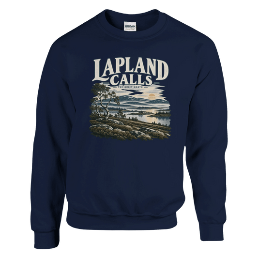 Produktbild: Sweatshirt mit dem Motiv „Lapland Calls “The Quiet North”“ von Rather Be in Finland