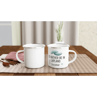 Lapland Husky Sled - Enamel Mug - Rather Be In Finland