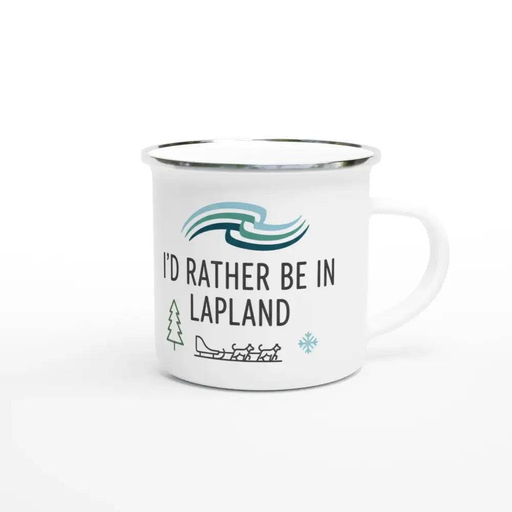 Lapland Husky Sled - Enamel Mug - Rather Be In Finland