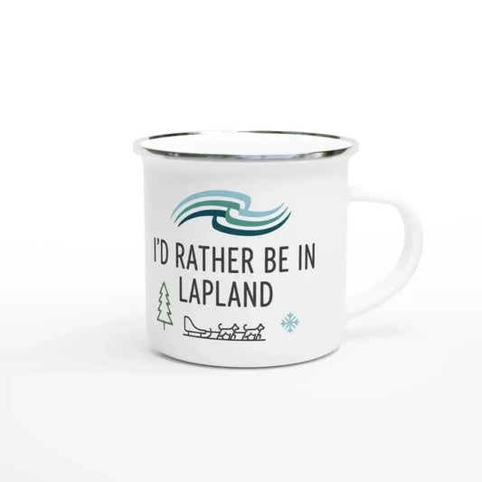 Lapland Husky Sled - Enamel Mug - Rather Be In Finland