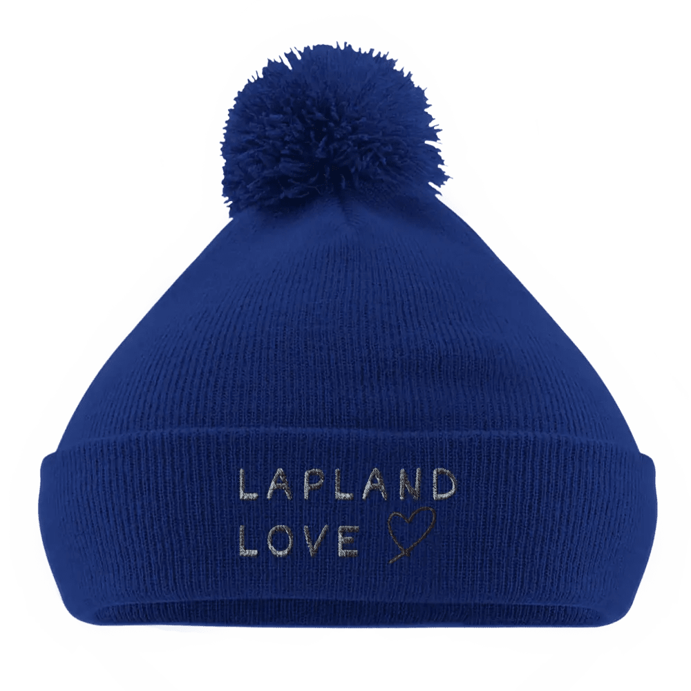 Lapland Love - Embroidered - Pom Pom Beanie - Rather Be In Finland
