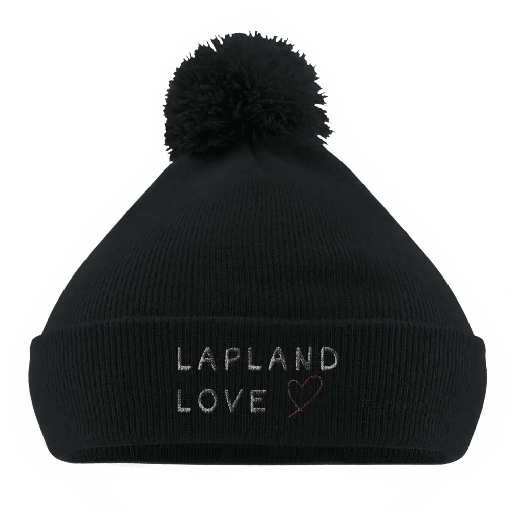 Lapland Love - Embroidered - Pom Pom Beanie - Rather Be In Finland