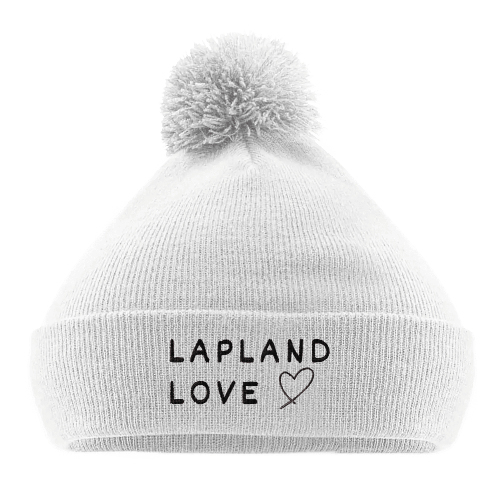 Lapland Love - Embroidered - Pom Pom Beanie - Rather Be In Finland
