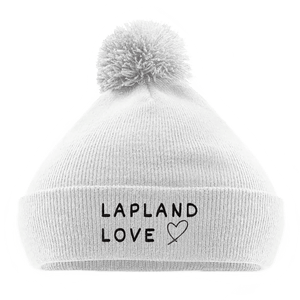 Produktbild: Cap mit dem Motiv „Lapland Love - Embroidered - Pom Pom Beanie“ von Rather Be in Finland