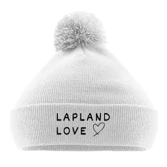 Lapland Love - Embroidered - Pom Pom Beanie - Rather Be In Finland