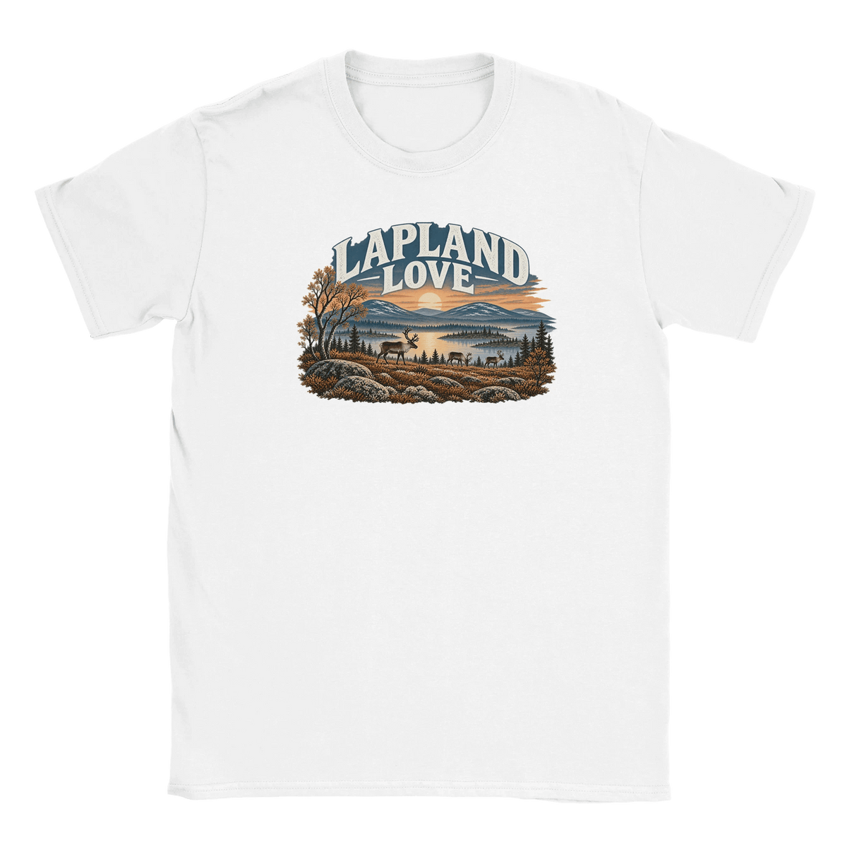 Lapland Love Finnish Reindeer - T-shirt - Rather Be In Finland