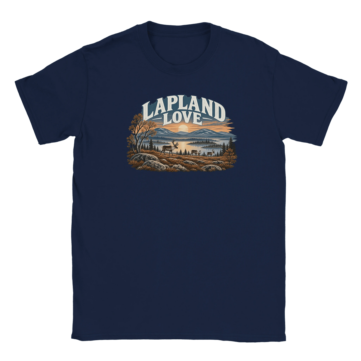 Lapland Love Finnish Reindeer - T-shirt - Rather Be In Finland