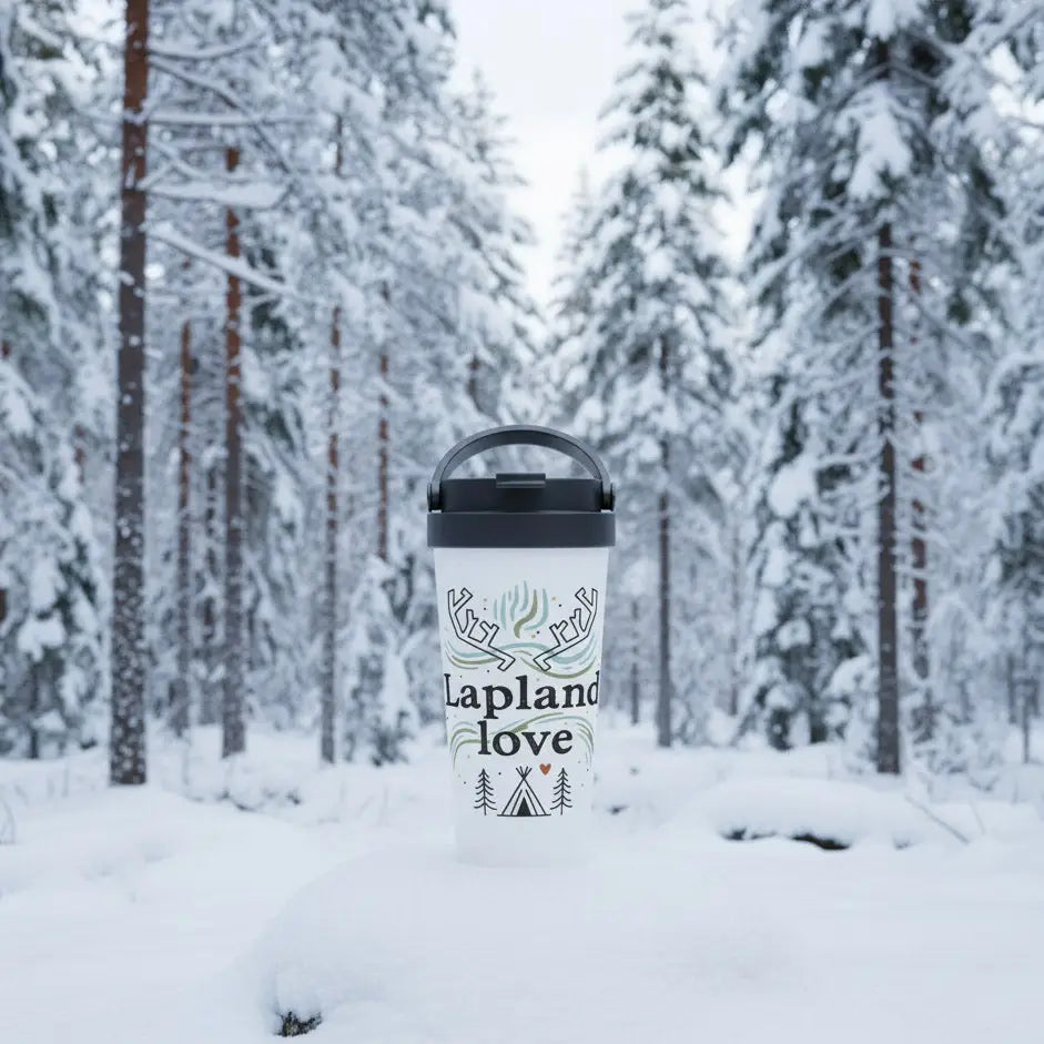 Lapland Love - Stainless Steel Travel Mug - Print Material - Rather Be In Finland €39.95