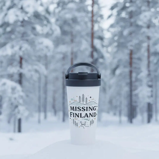 Missing Finland - Stainless Steel Travel Mug - Print Material - Rather Be In Finland €39.95