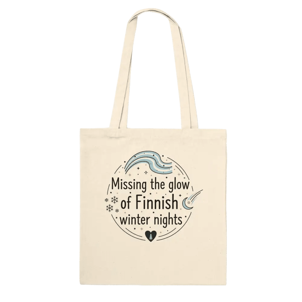 Missing the Glow of Finnish Winter Nights - Premium Tote Bag - Rather Be In Finland