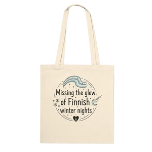 Missing the Glow of Finnish Winter Nights - Premium Tote Bag - Rather Be In Finland