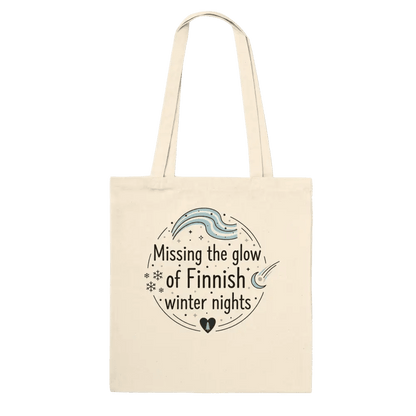 Missing the Glow of Finnish Winter Nights - Premium Tote Bag - Rather Be In Finland