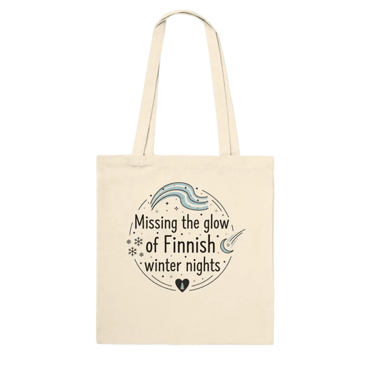 Missing the Glow of Finnish Winter Nights - Premium Tote Bag - Rather Be In Finland