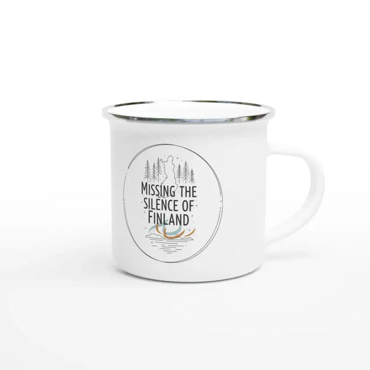Missing the Silence of Finland Design - Enamel Mug - Rather Be In Finland
