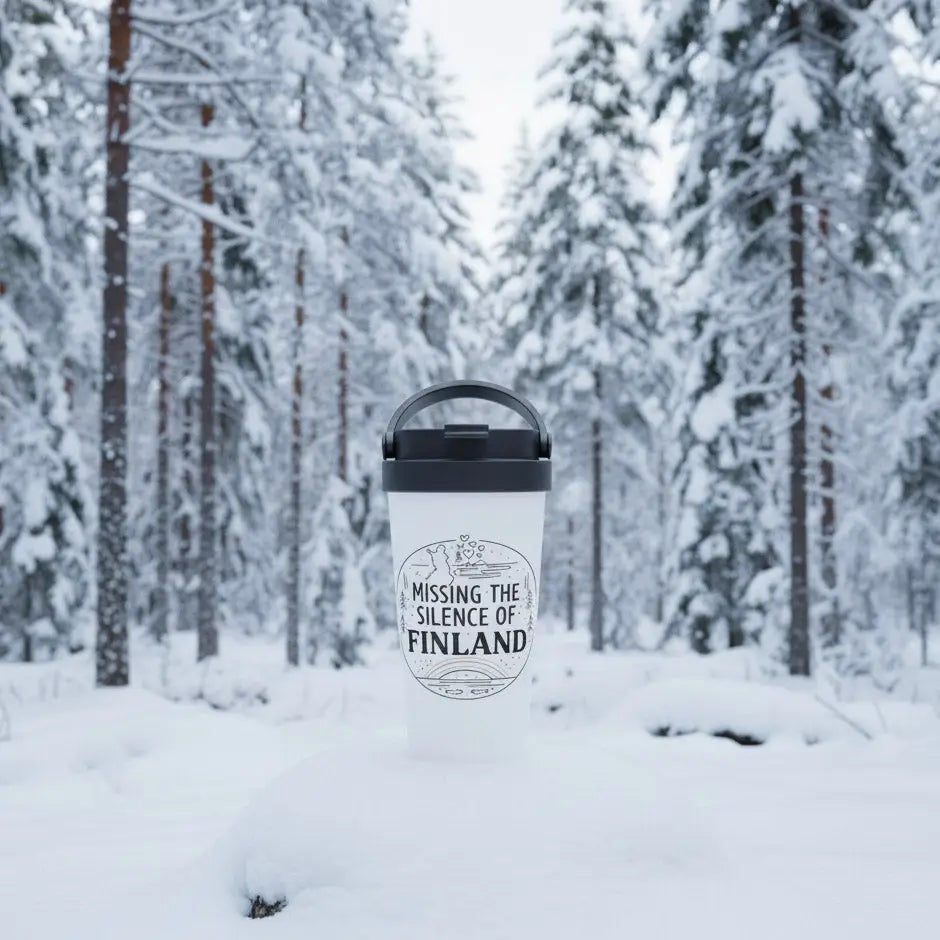 Missing The Silence Of Finland - Stainless Steel Travel Mug - Print Material - Rather Be In Finland €39.95