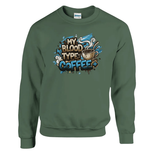 My Blood Type: Coffee+ - Sweatshirt - Rather Be In Finland