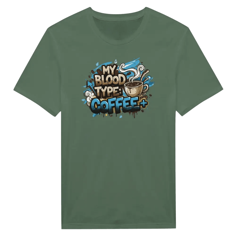 My Blood Type: Coffee+ - T-shirt - Rather Be In Finland
