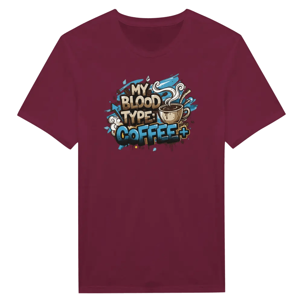 My Blood Type: Coffee+ - T-shirt - Rather Be In Finland