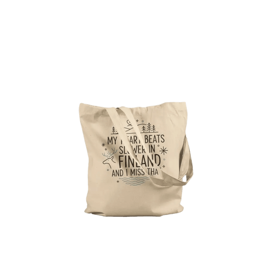 My Heart Beats Slower in Finland (and I Miss That) - Premium Tote Bag - Rather Be In Finland
