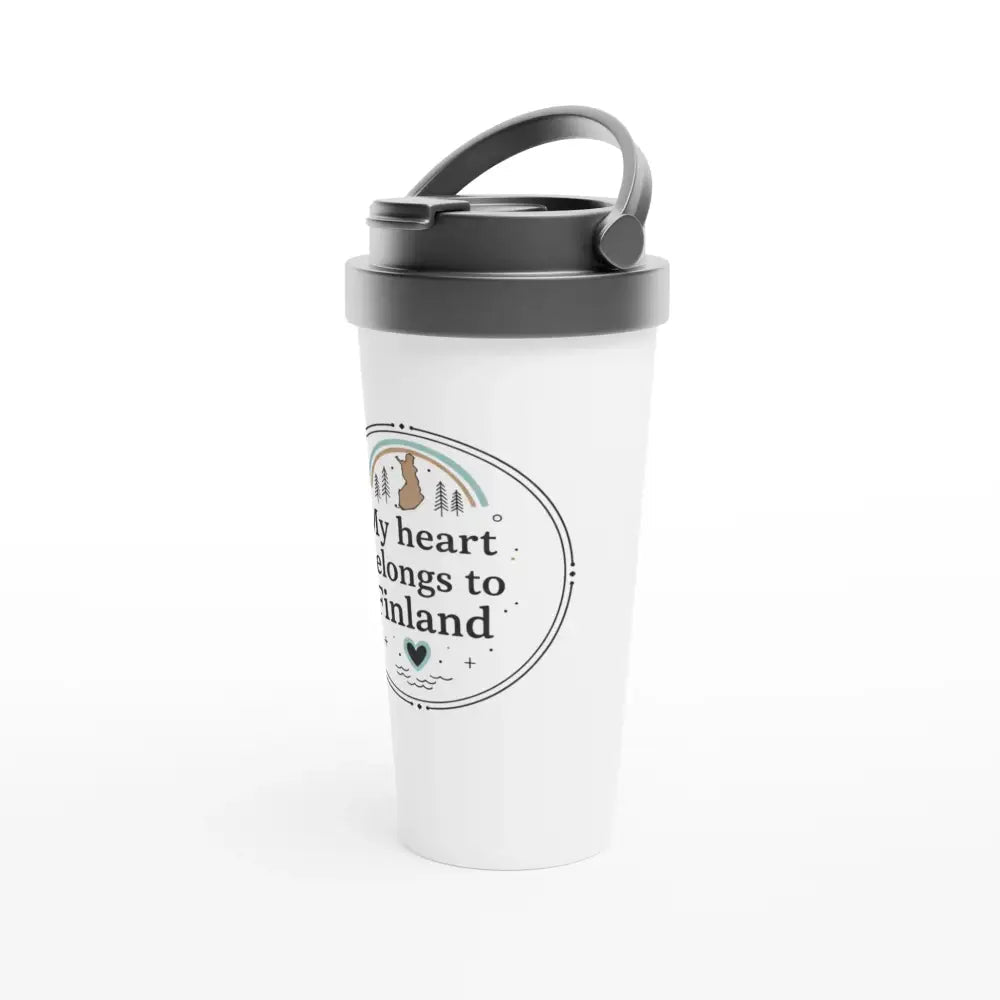 My Heart Belongs To FInland - Stainless Steel Travel Mug - Rather Be In Finland