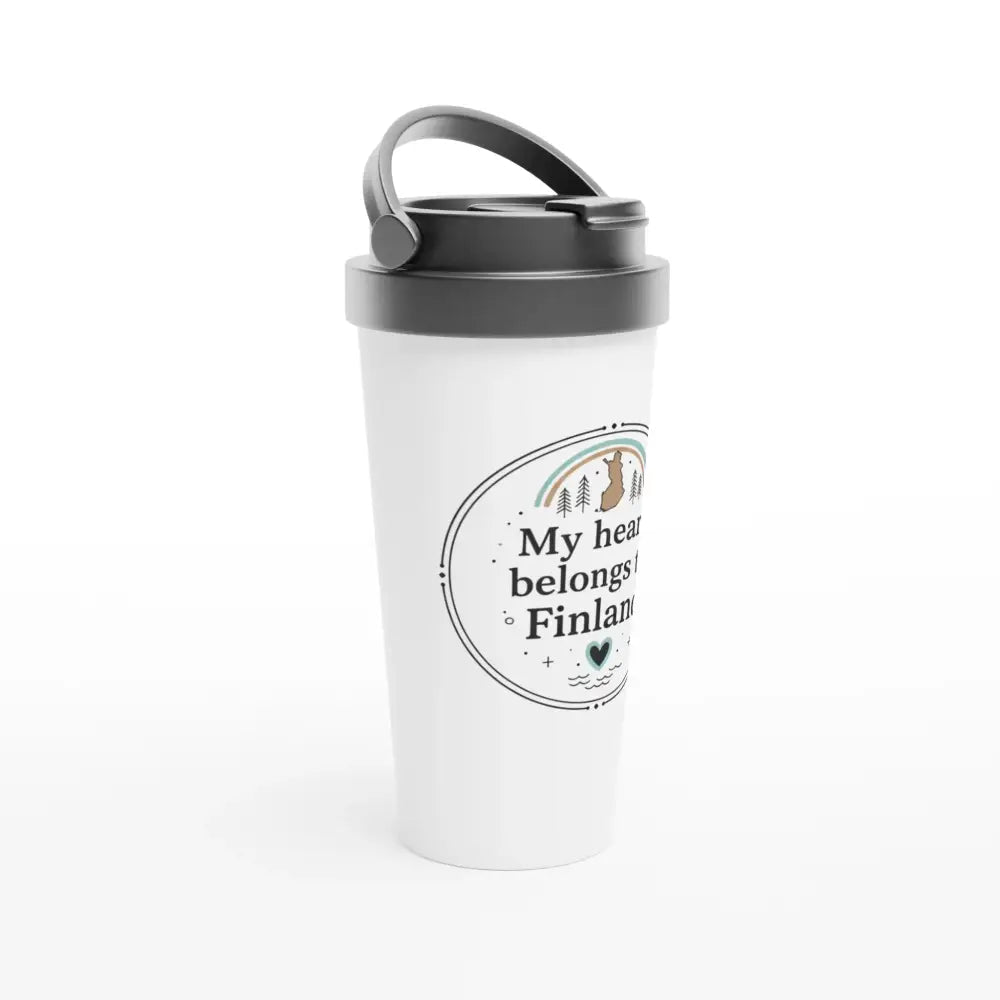 My Heart Belongs To FInland - Stainless Steel Travel Mug - Rather Be In Finland