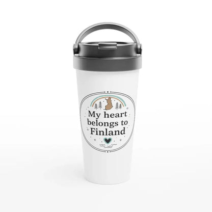 My Heart Belongs To FInland - Stainless Steel Travel Mug - Rather Be In Finland
