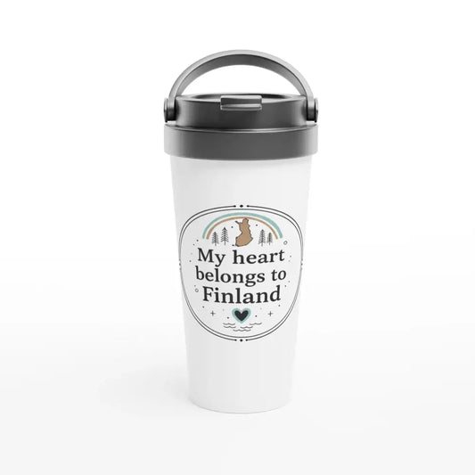 My Heart Belongs To FInland - Stainless Steel Travel Mug - Rather Be In Finland