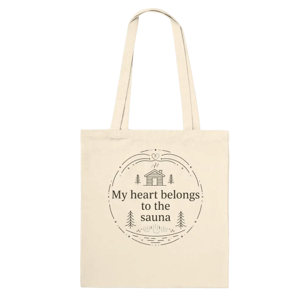 My Heart Belongs to the Sauna - Premium Tote Bag - Rather Be In Finland