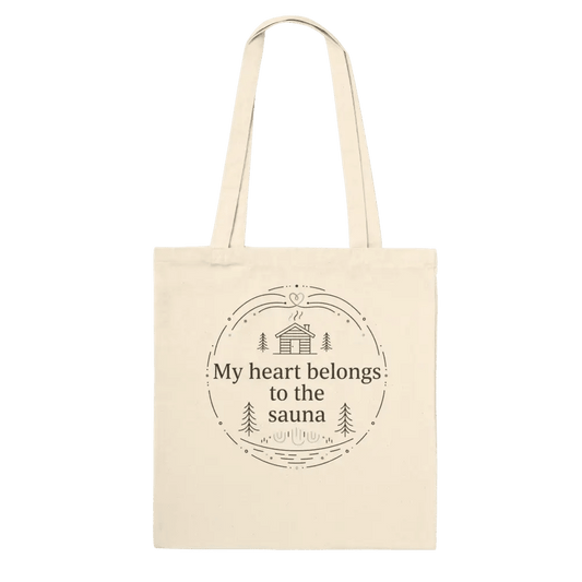 My Heart Belongs to the Sauna - Premium Tote Bag - Rather Be In Finland