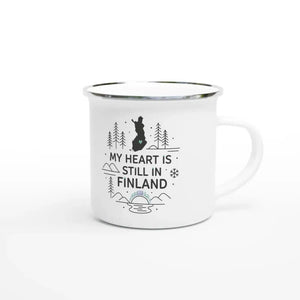 My Heart Is Still in Finland - Enamel Mug - Rather Be In Finland