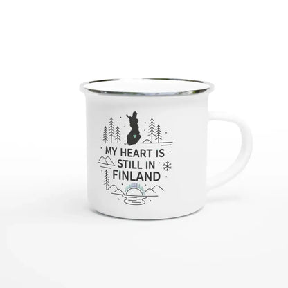 My Heart Is Still in Finland - Enamel Mug - Rather Be In Finland