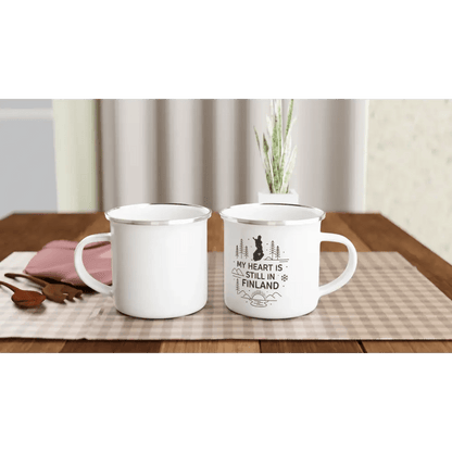My Heart Is Still in Finland - Enamel Mug - Rather Be In Finland