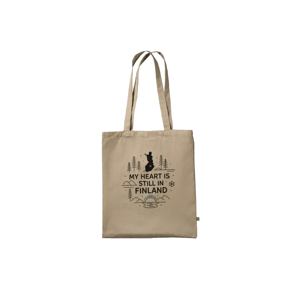 My Heart Is Still In Finland - Premium Tote Bag Natural - Rather Be In Finland