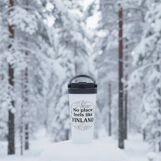 No Place Feels Like Finland - Stainless Steel Travel Mug - Print Material - Rather Be In Finland €39.95