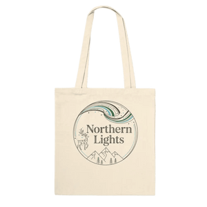 Tuotekuva: kangaskassi, painatuksena Northern Lighst Design (Rather Be in Finland)