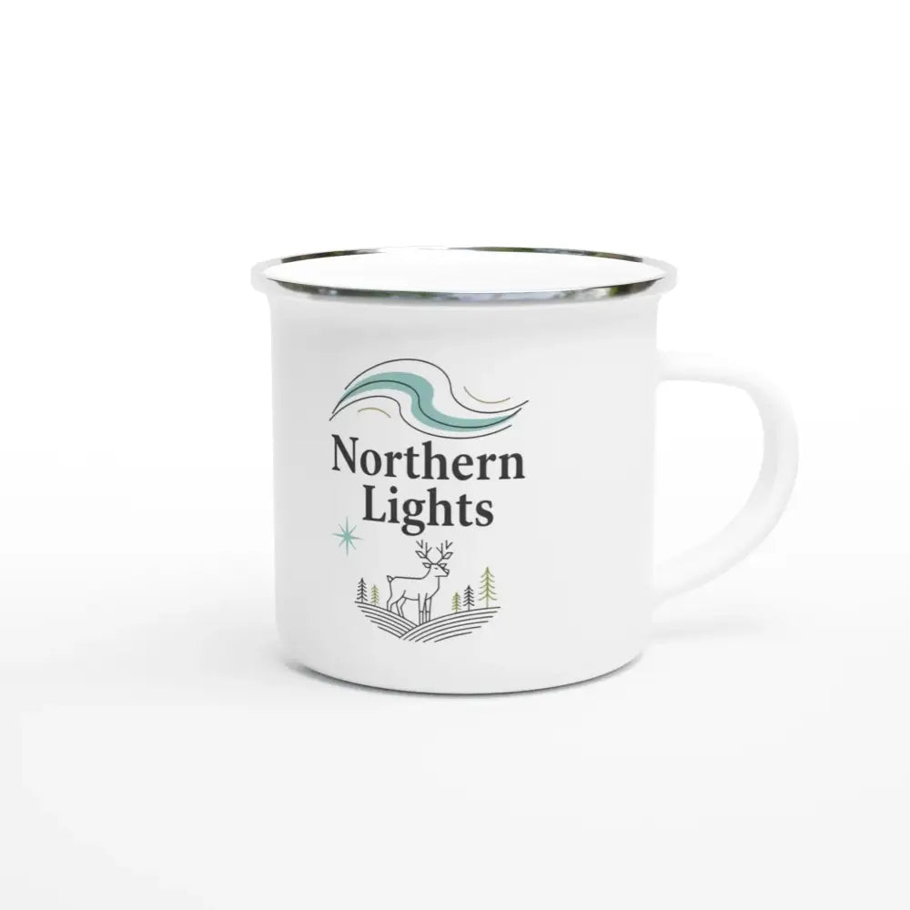 Northern Lights - Enamel Mug - Rather Be In Finland