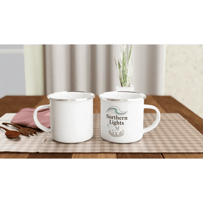 Northern Lights - Enamel Mug - Rather Be In Finland