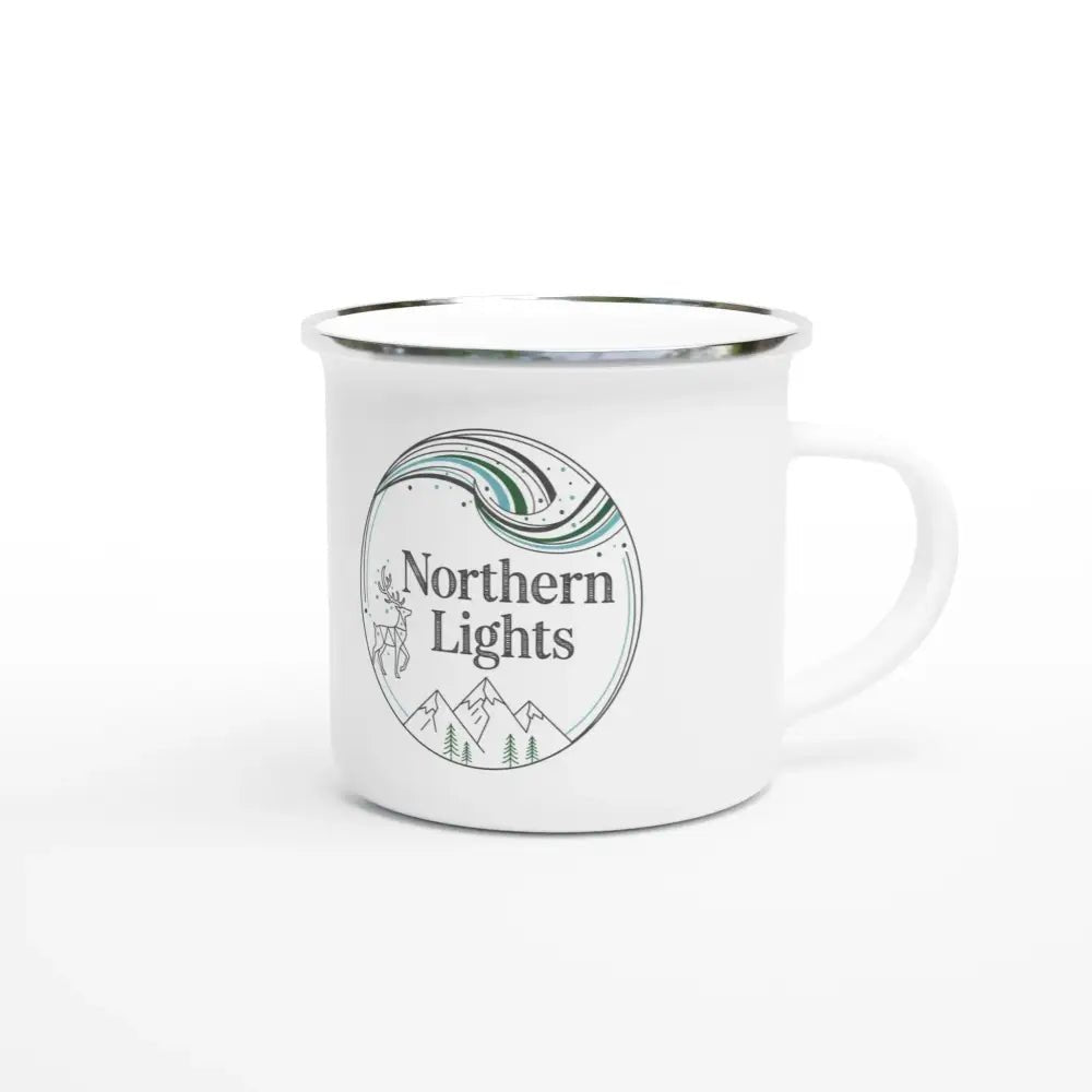 Northern Lights - Enamel Mug - Rather Be In Finland