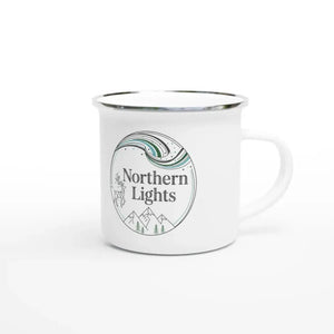 Photo du produit : mug émaillé au motif « Northern Lights » de Rather Be in Finland