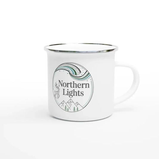 Northern Lights - Enamel Mug - Rather Be In Finland