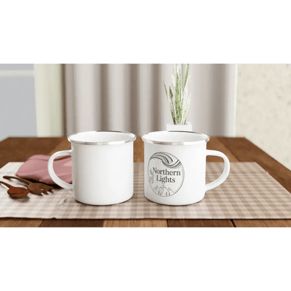 Northern Lights - Enamel Mug - Rather Be In Finland