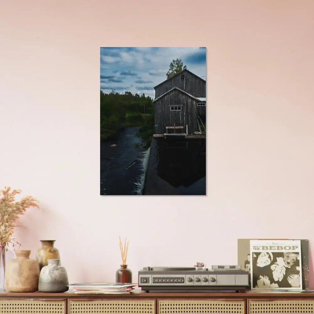 Old Finnish Watermill by the River - Poster - Rather Be In Finland