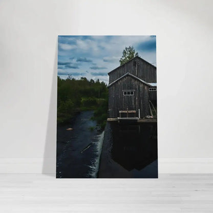 Old Finnish Watermill by the River - Poster - Rather Be In Finland